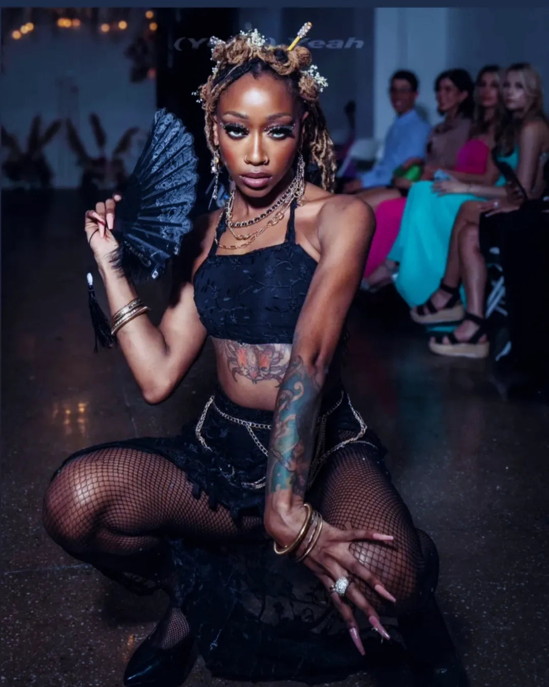 "Divine Empress" maxi cutout skirt and top