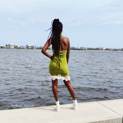 "BloomBabi" halter dress