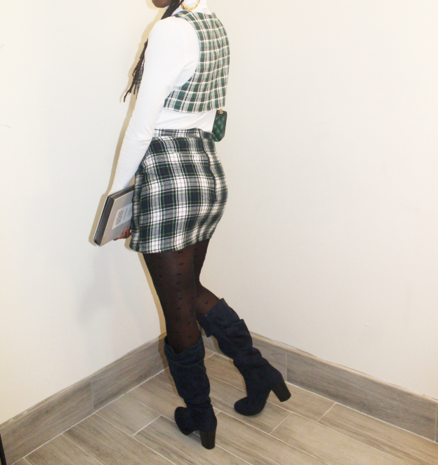 "School Gyal" Skirt Set